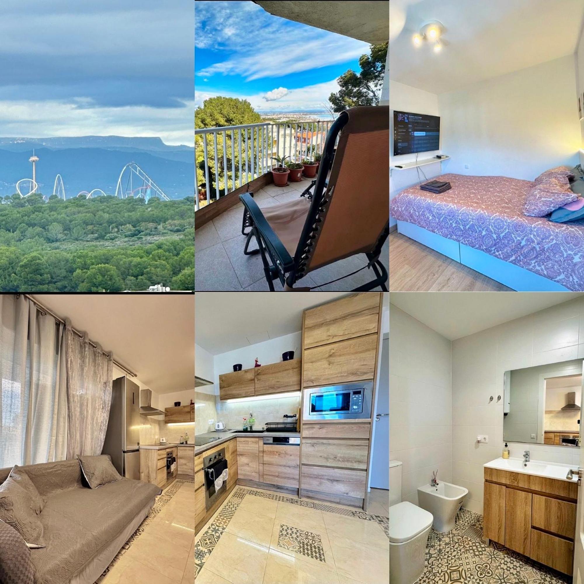 Con Vistas Al Mar Y Portaventura Apartman Salou Kültér fotó