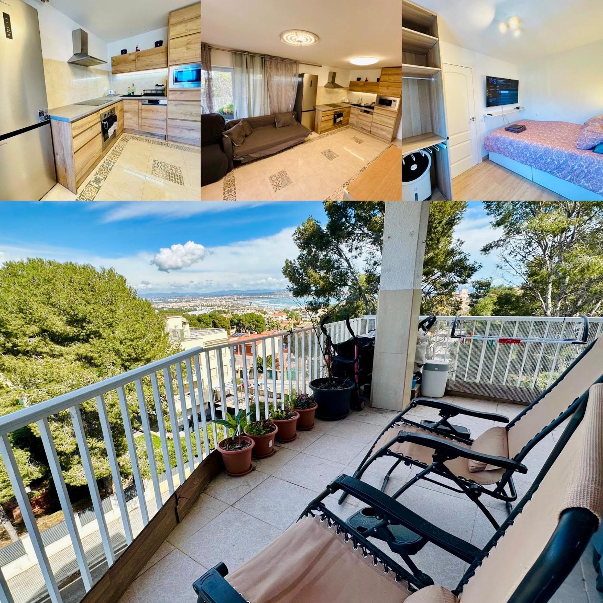 Con Vistas Al Mar Y Portaventura Apartman Salou Kültér fotó